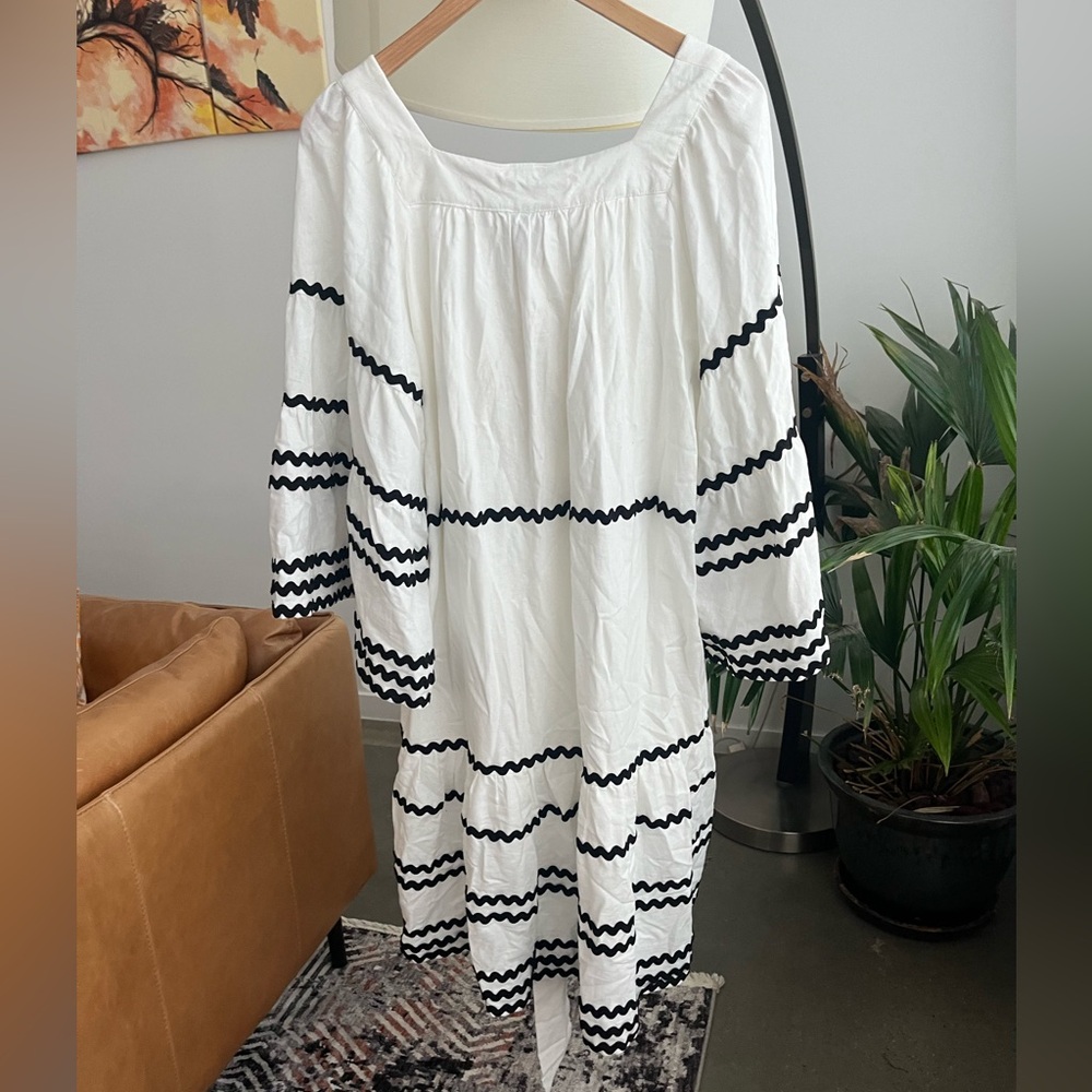 NWT Lisa Marie Fernandez x Target Ric Rac Linen Dress - Picture 8 of 9